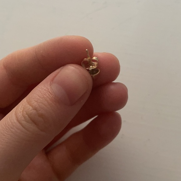 Sydney Evan Gold Spike Stud Earrings - Picture 3 of 4